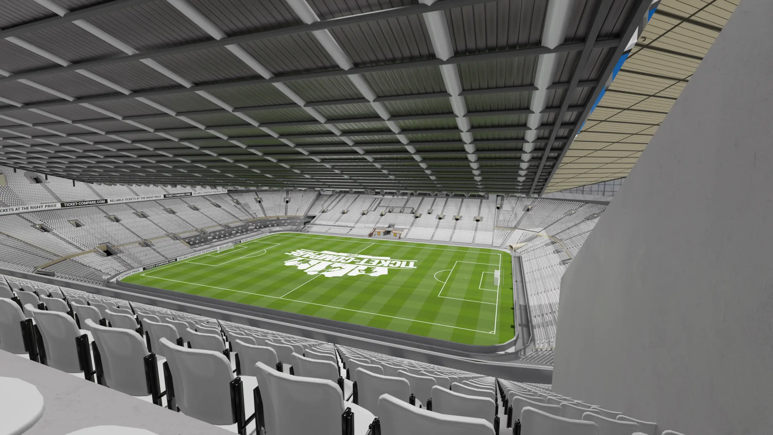 Illustration af Old Trafford Hospitality (Block n3408) udsigt