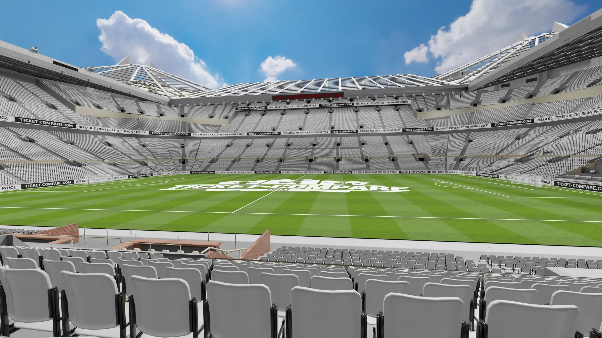 Illustration af Old Trafford Hospitality (Block s125) udsigt