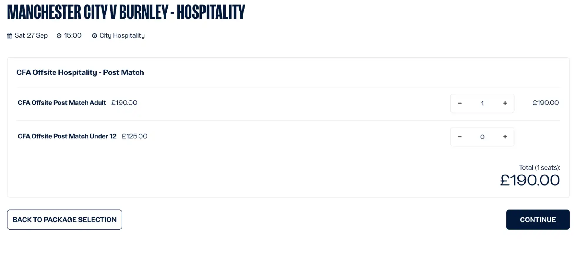 screenshot of the checkout