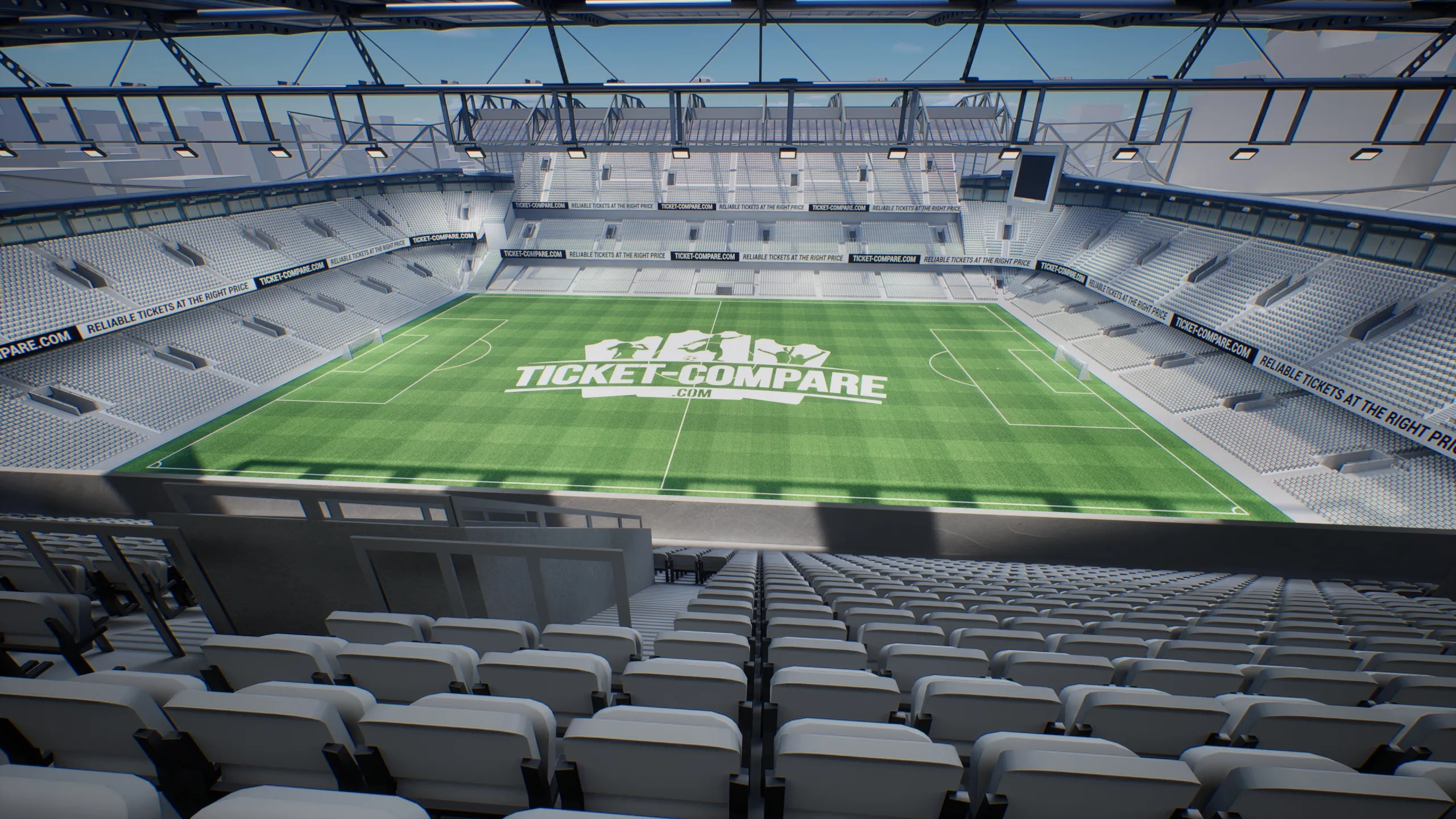 Illustration af West Stand Upper Tier udsigt på Stamford Bridge stadion