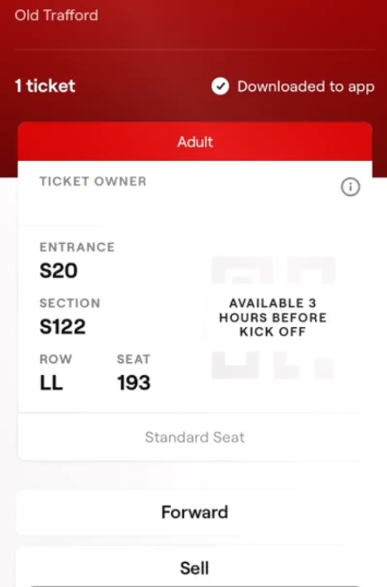 Manchester United billet i officiel app