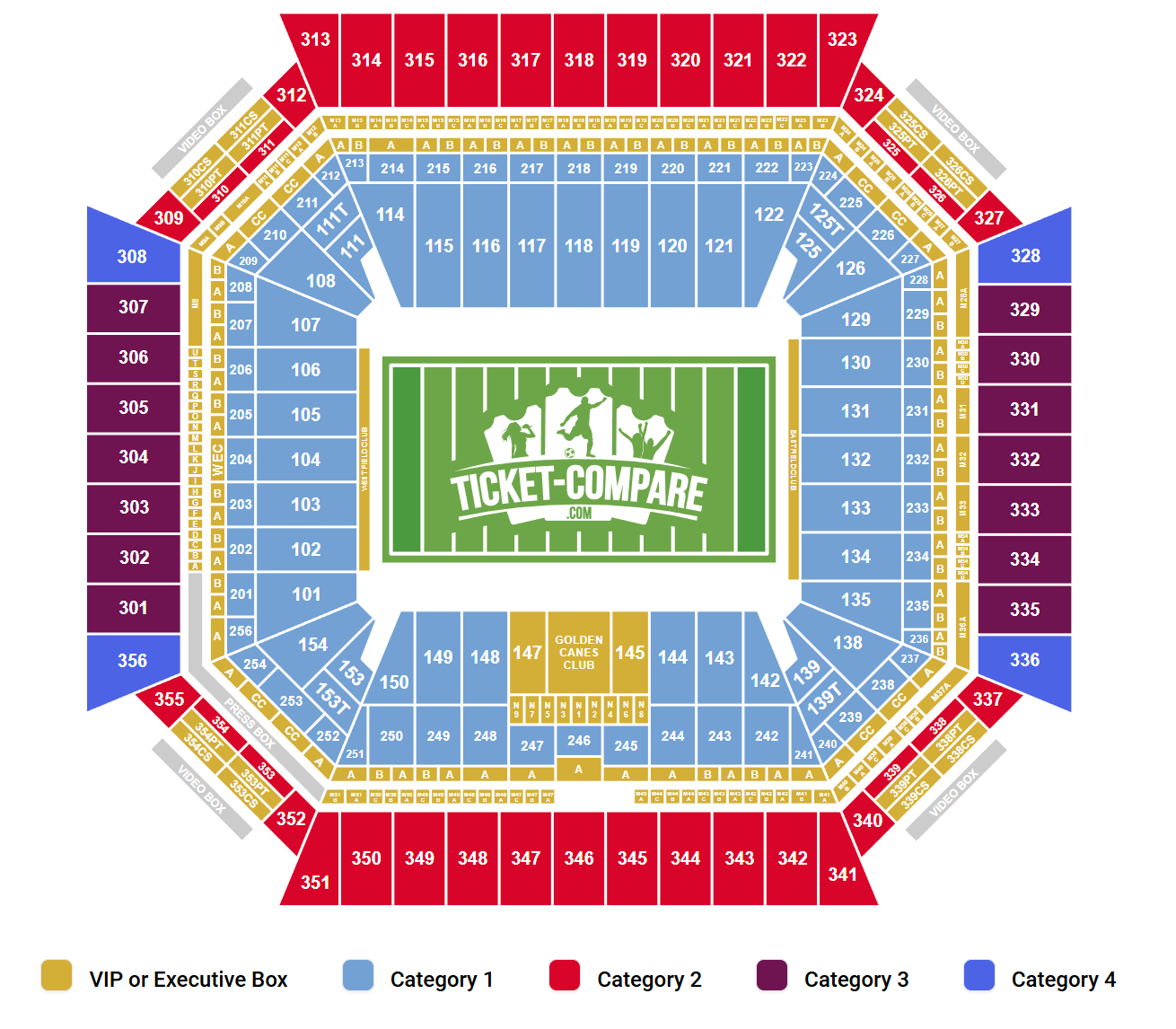 Hard Rock Stadium Seating Chart
