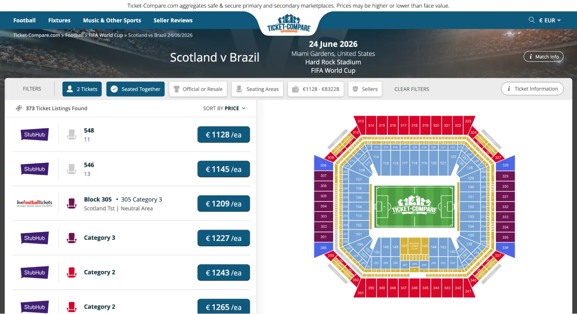bilde av Skottland vs Brasil billettsiden