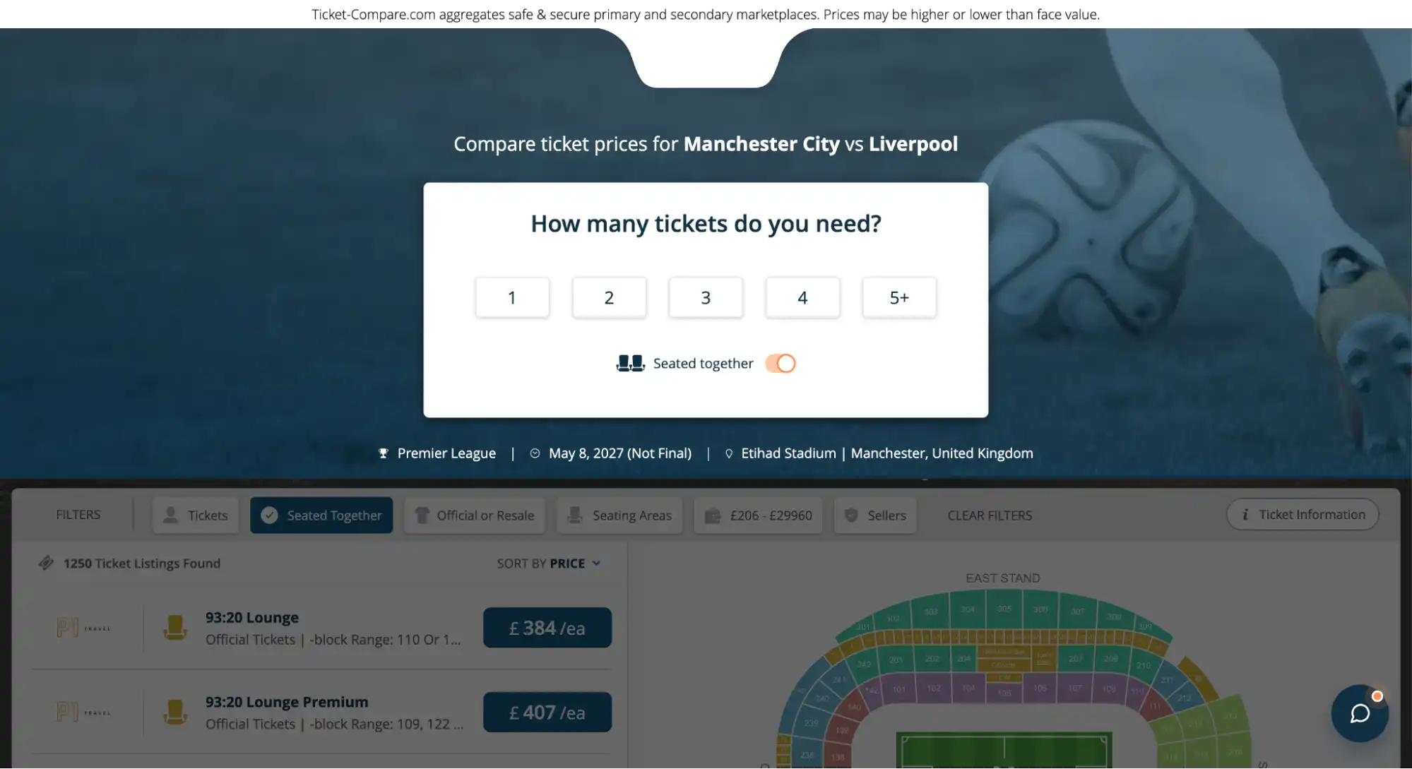 screenshot of Seat Together